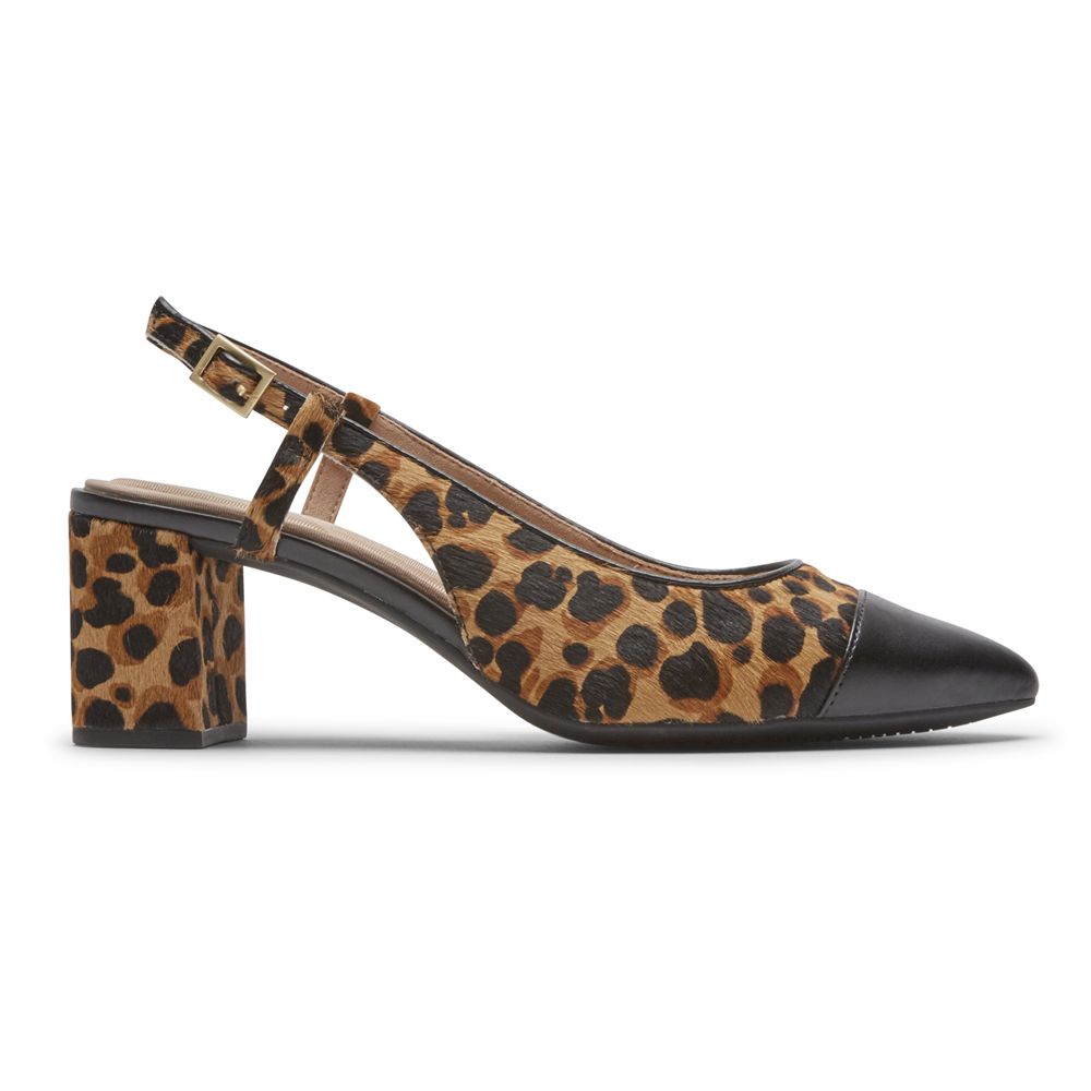 Escarpins Mulher Rockport Total Motion Salima Posted Slingback Leopardo,Portugal BDOWM-6902